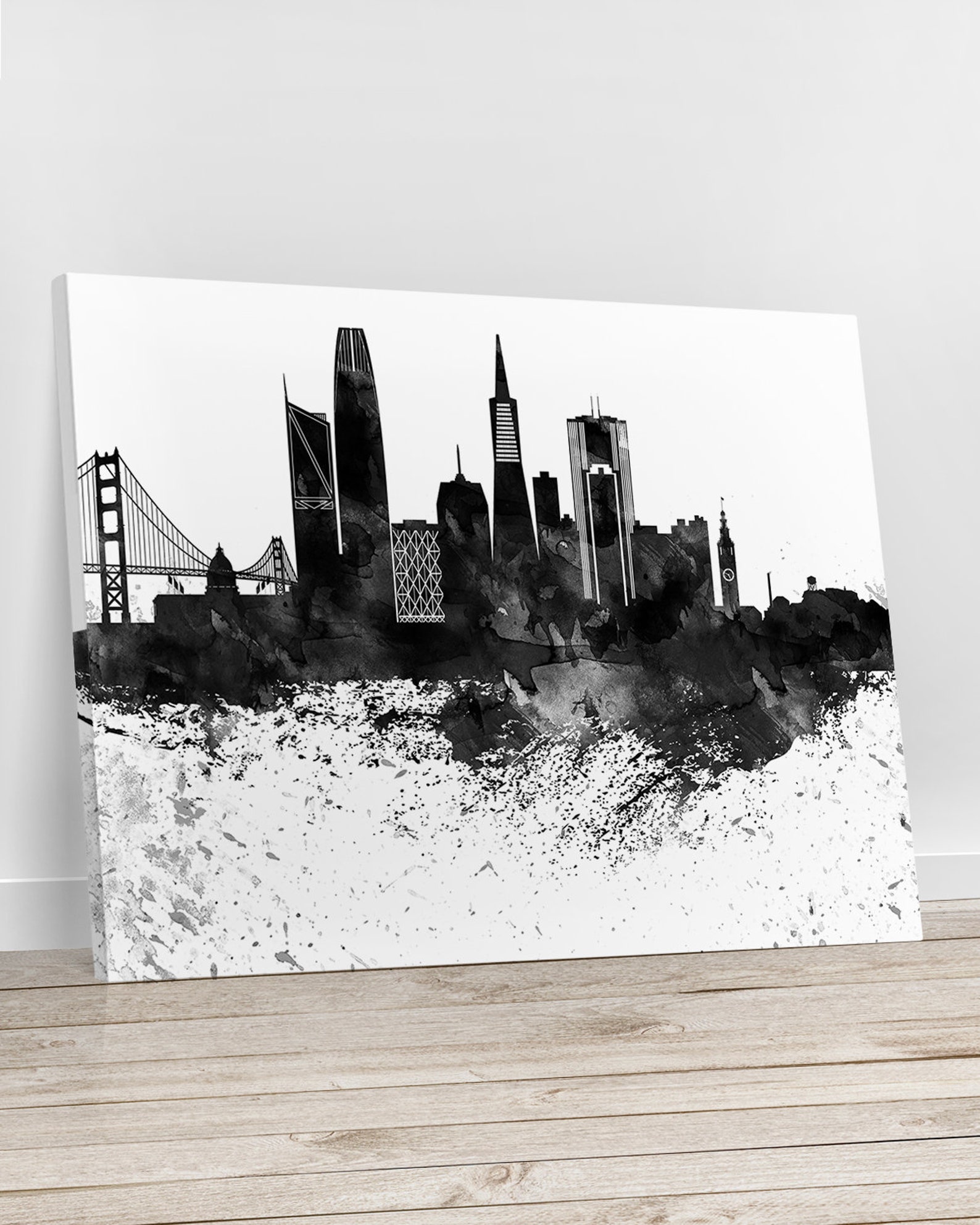 San Francisco canvas art San Francisco skyline canvas large Etsy