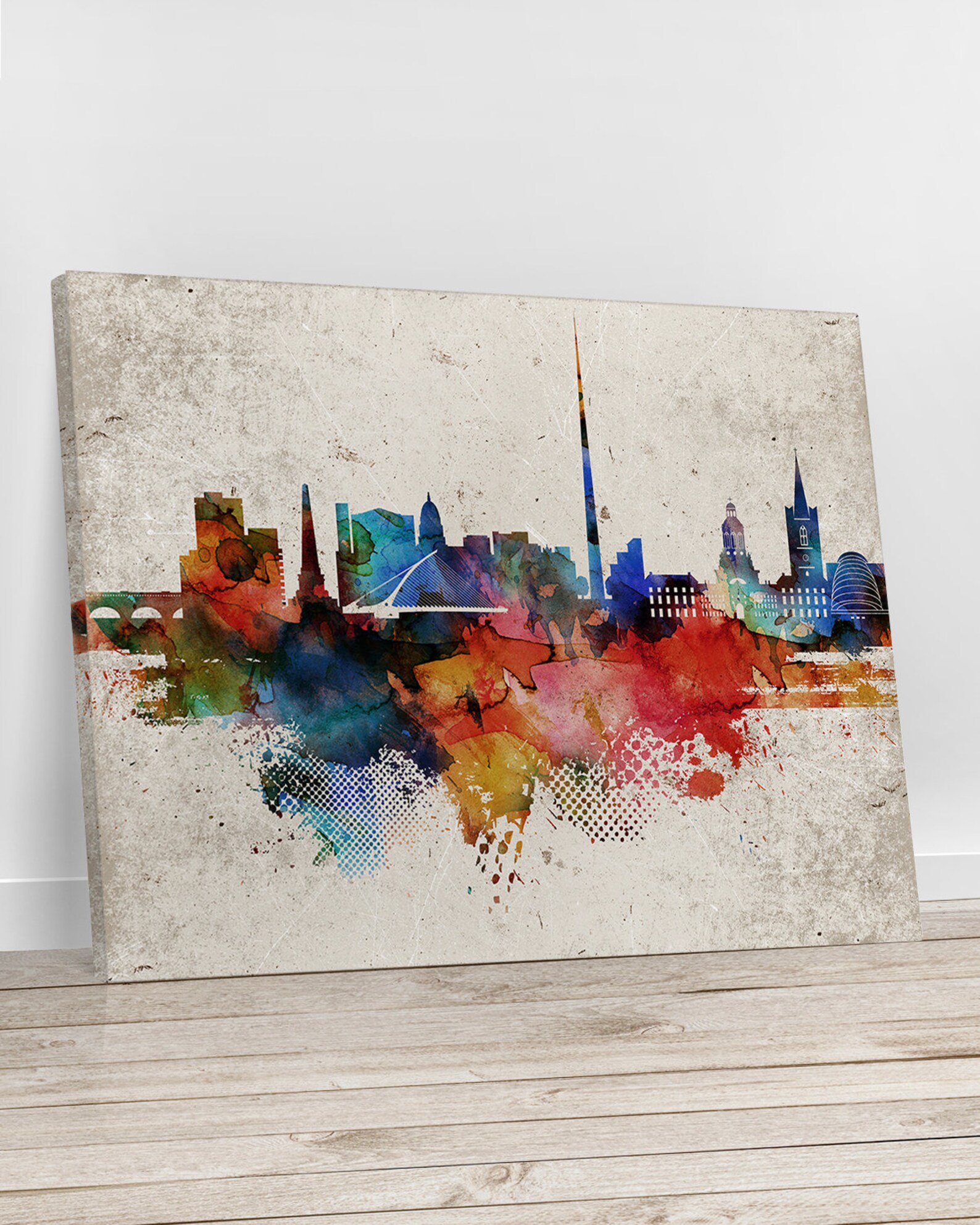 Dublin Skyline Canvas Print Dublin Canvas Dublin Canvas Wall Etsy