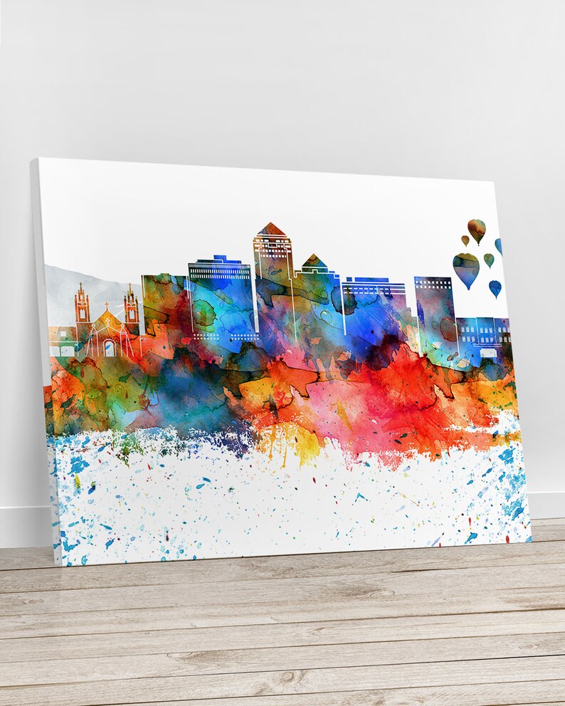 Albuquerque Skyline Canvas Albuquerque canvas print Etsy Italia