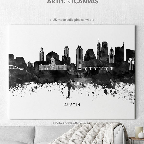 Large Canvas Austin Etsy