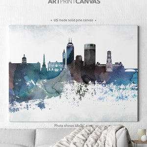 Indianapolis canvas print, Indianapolis Skyline Canvas, Indianapolis canvas wall art, ArtPrintCanvas