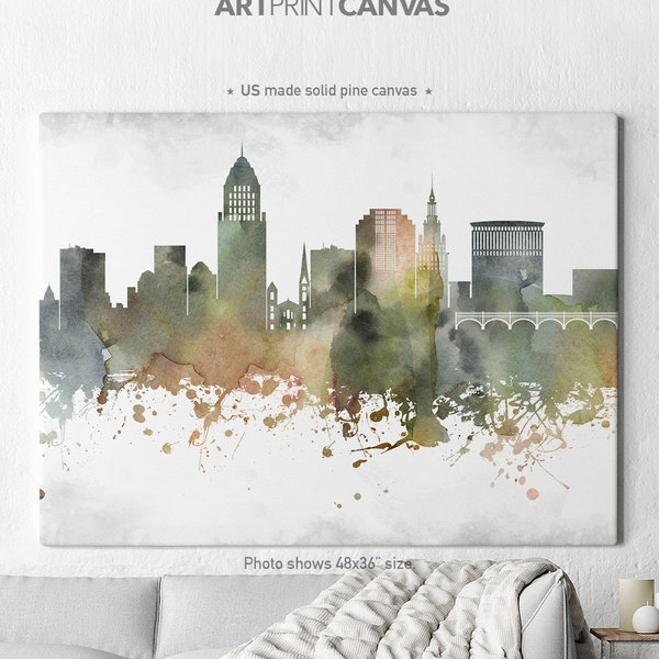 Cleveland Skyline Etsy
