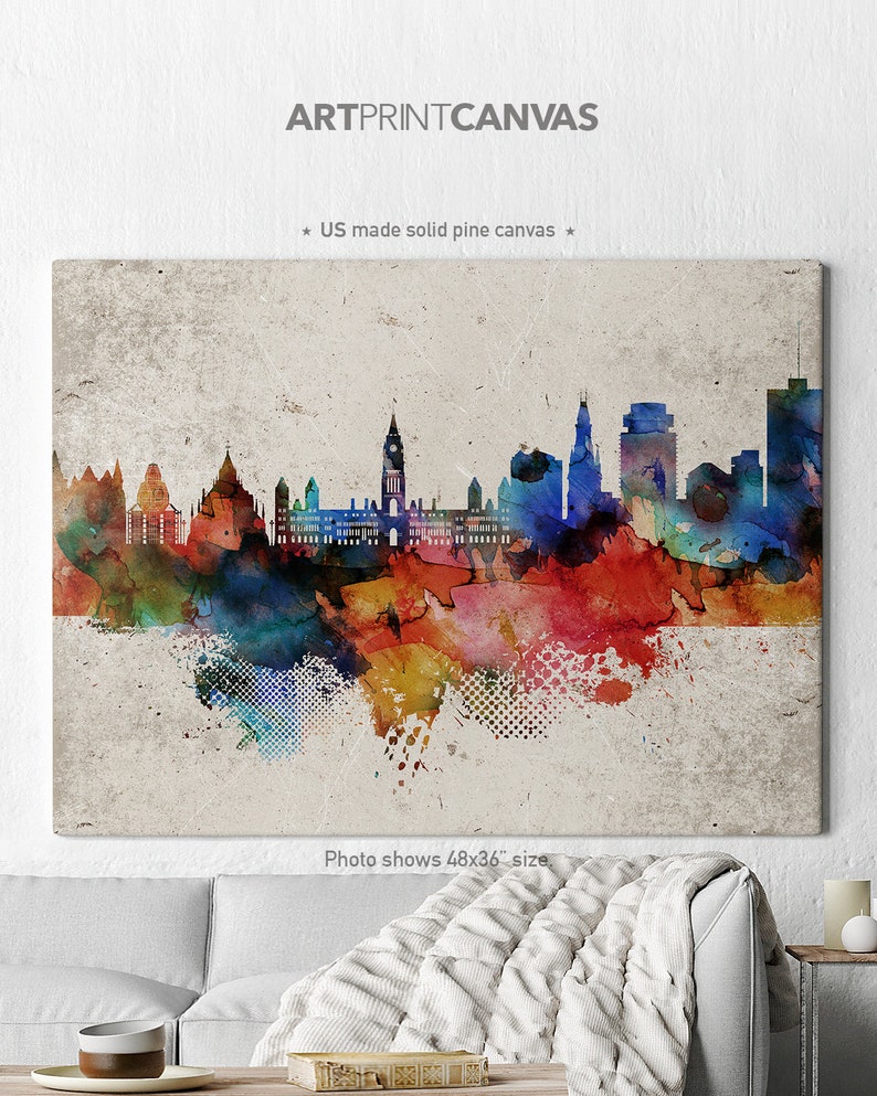 Ottawa Canvas Ottawa skyline canvas print Ottawa Canada Etsy