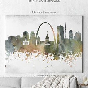 St. Louis canvas art, Saint Louis canvas art, Saint Louis skyline canvas, Wall art, ArtPrintCanvas