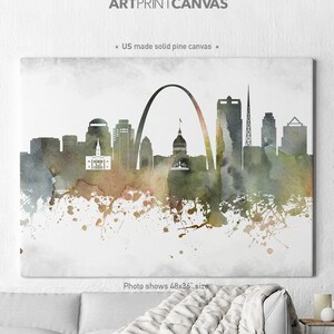 SAINT LOUIS Canvas Tote Bag St Louis Art STL Book Bag St 