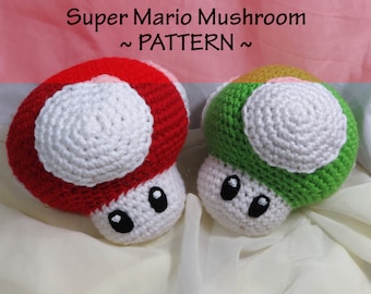 Gehaakt Super Mario-paddenstoelenpatroon