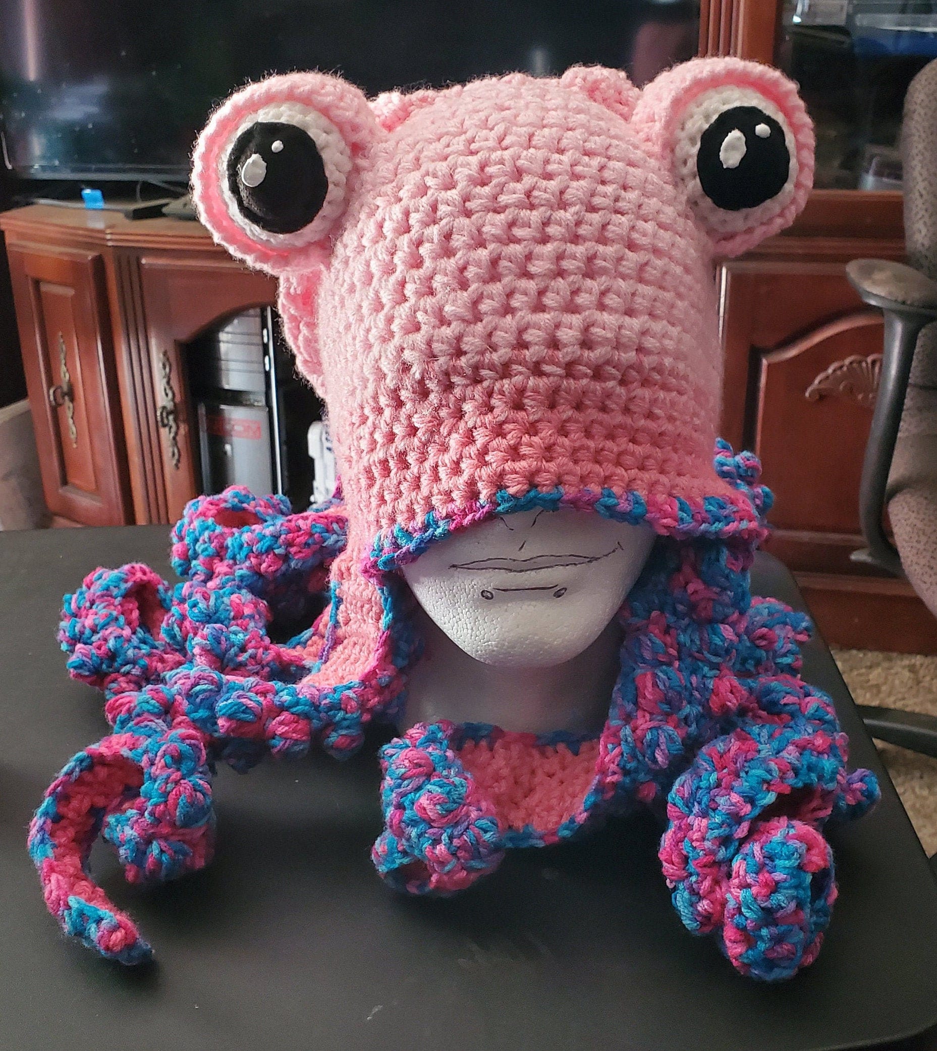 Crocheted Octopus Hat - Adult - Etsy display picture 1