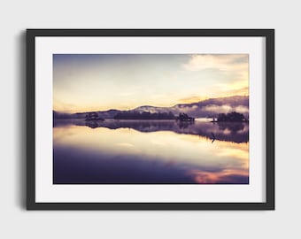 Lake District Print | Derwentwater at Dawn | Keswick, Lake Distict, UK | Colour photographic print | Landscape photography wall art gift