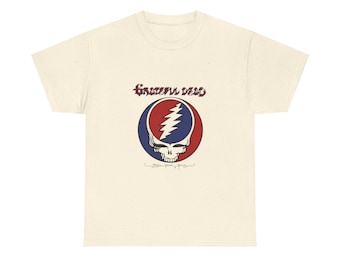 Grateful Dead Steal Your Face Unisex Tee, Rock Band Shirt, Music Lover Gift, Hippie Apparel, Festival Clothing, Vintage Graphic Tee