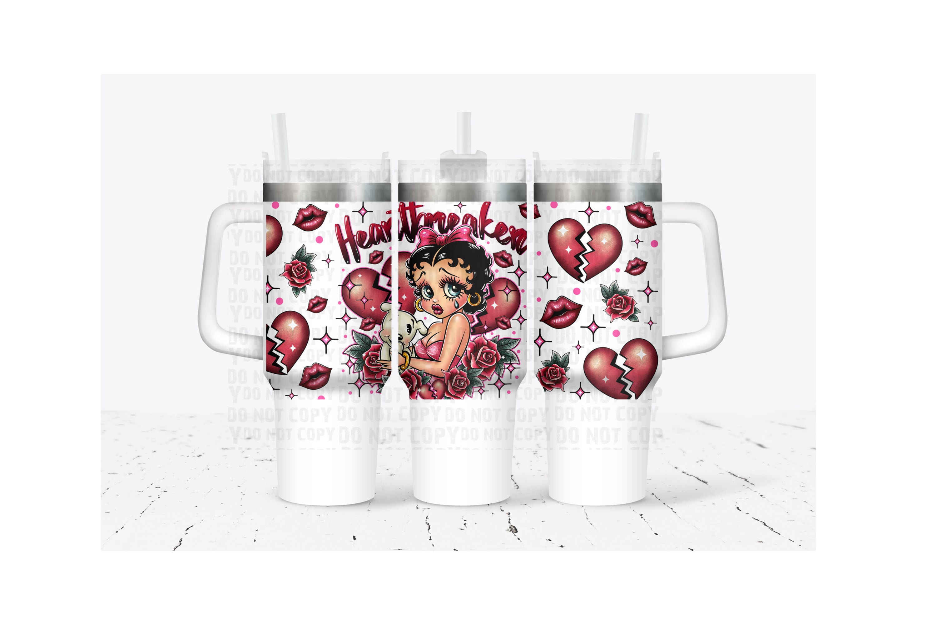 Betty Boop Brains Insulated Travel Mug, White - Walmart.com