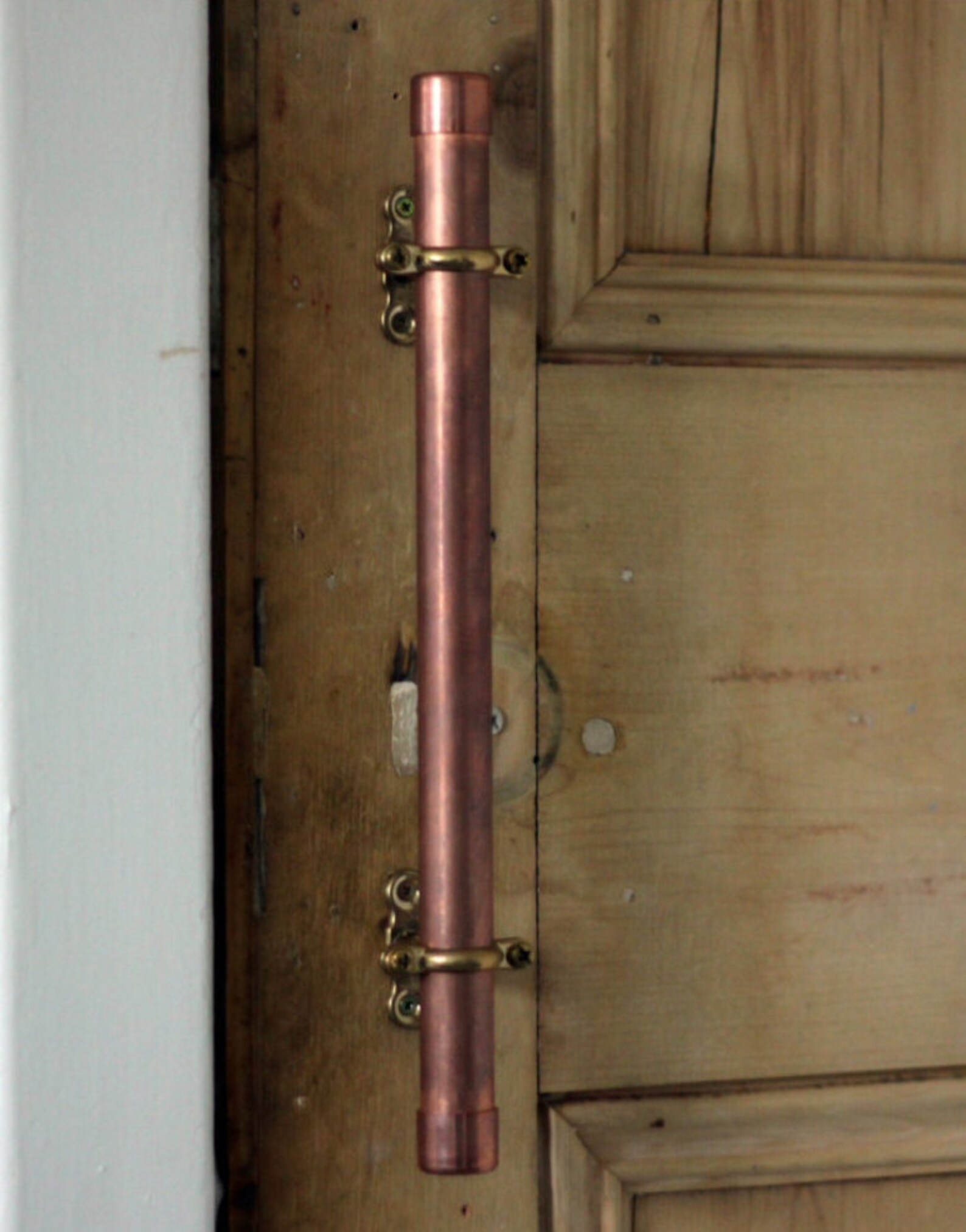 Copper pipe door handle Etsy
