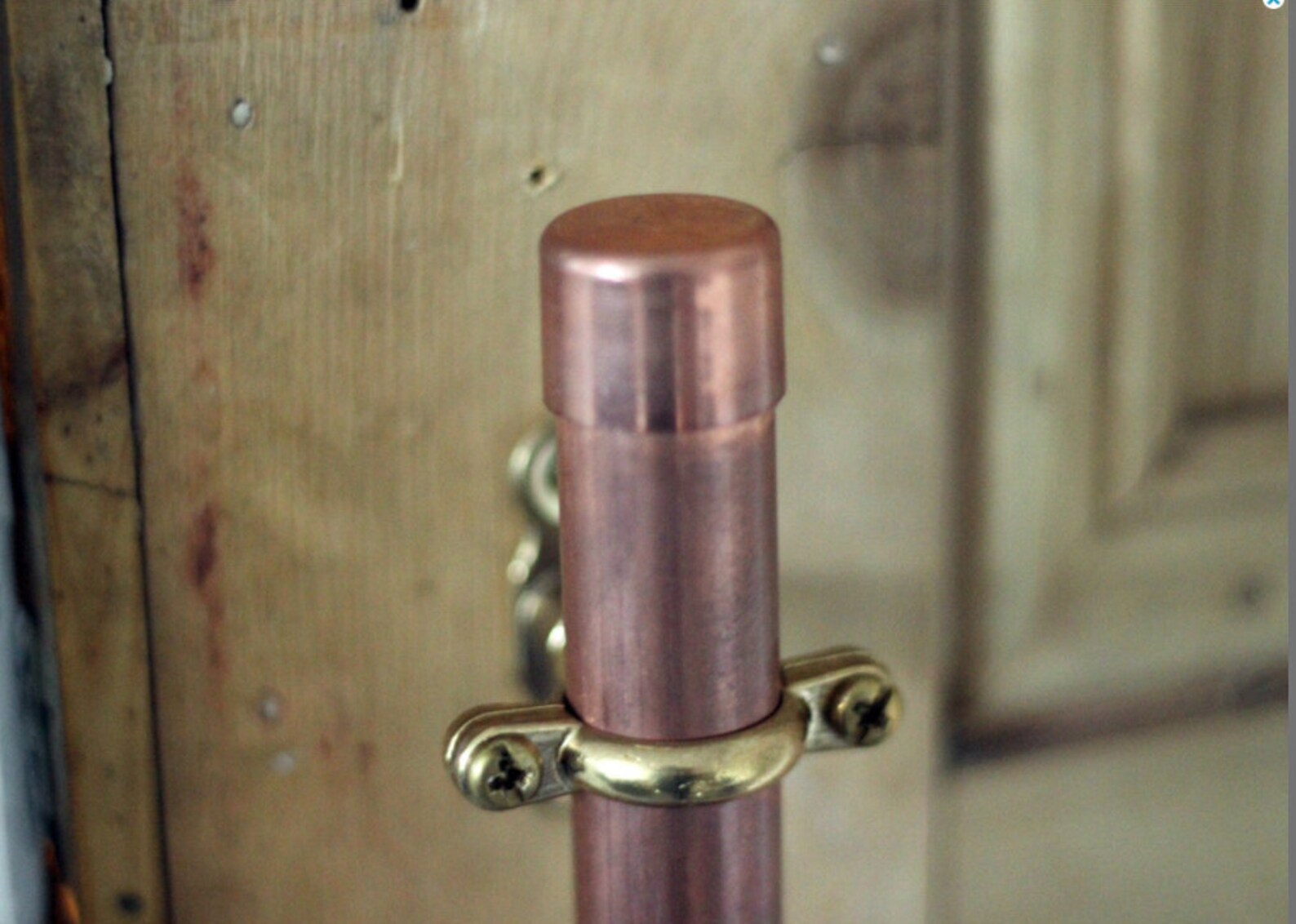 Copper Pipe Door Handles pair Etsy