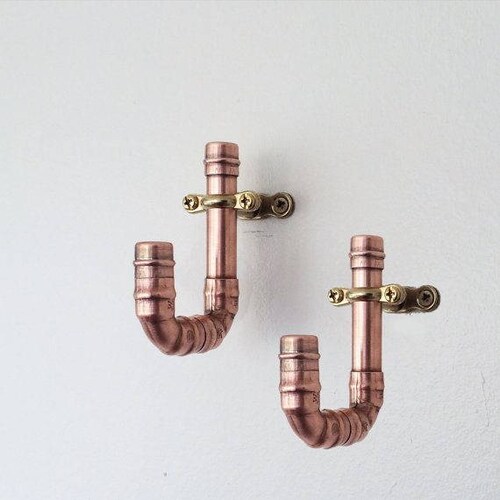 Copper Pipe Coat Hooks Etsy