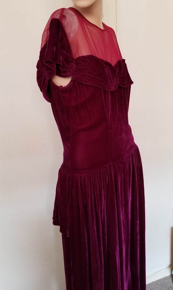 Vintage 1940's Dress Evening Gown Floor Length Wom