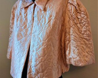 quilted silk bed jacket