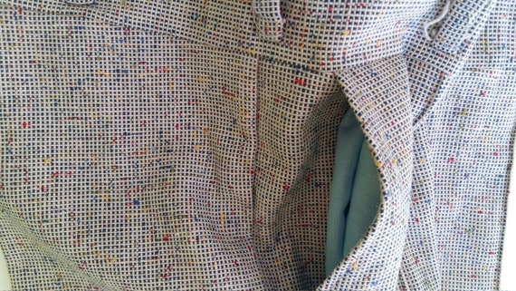 Vintage 70s Slacks Wide Legged Tweed Cuffed 1970'… - image 8