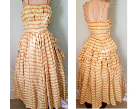 Vintage 1940s Ball Gown/50's Formal Gown/1940s Eve