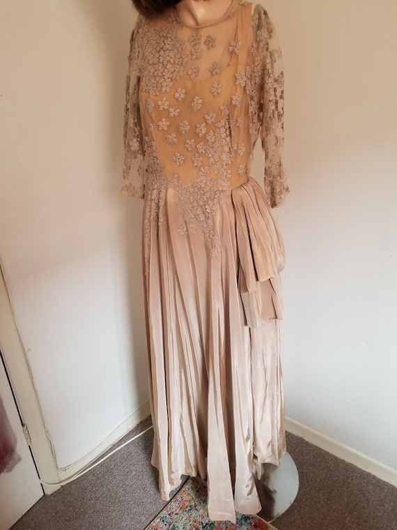 Vintage 1950's Evening Dress 50s Formal Dress Ball