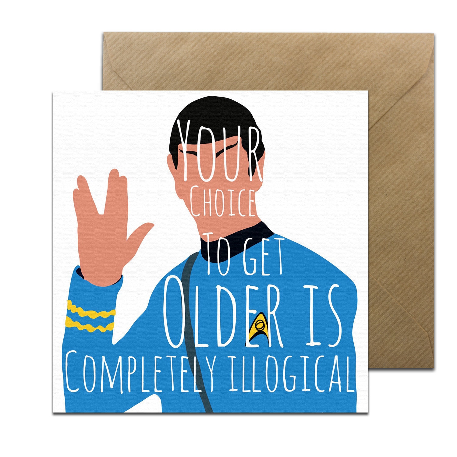 Star Trek Spock Karte Geburtstagskarte Spock Star Trek Etsy