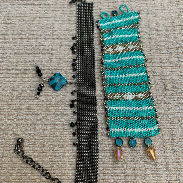 Restyled Slave Necklace and woven cuff