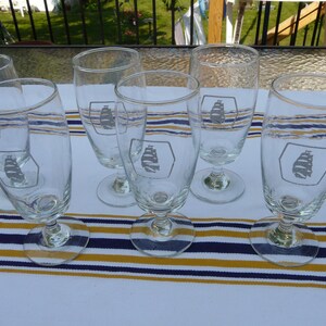 Set of six vintage Molson glasses