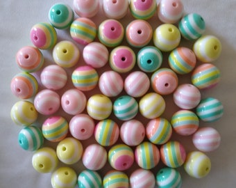 Nouveau vert grosses perles chewing-gum Gumball collier enfants cadeau blanc fleur rose