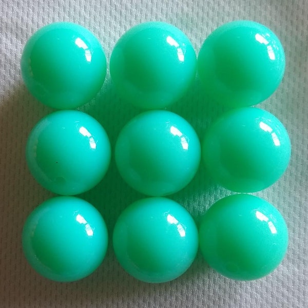 Set of 10 - 20mm Neon Aqua Bubblegum Bead, Gumball Bead, Chunky Bead, 20mm Bead, 20mm Bead, 20mm Chunky, Chunky Necklace