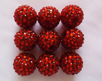 Lightweight Large Round Red Resin Beads 30 MM Lightweight Large Round Red Resin Beads 30 MM