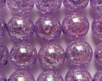 20mm Purple Crackle Beads, Bubblegum Bead, Gumball Bead, 20mm Chunky Bead, Resin Bead,Crackle Bead, Chunky Bead, Chunky Necklace