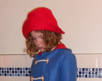 Blue Duffle Coat and Red Hat. World Book Day.