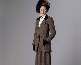 Custom Order Ladies Edwardian Suit. Downton Abbey Suit. Bespoke Wool Suit