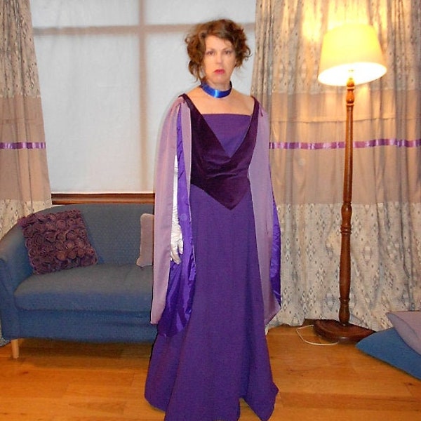Empress Dowager Dress from 'Anastasia'. Bespoke Long Purple Dress.