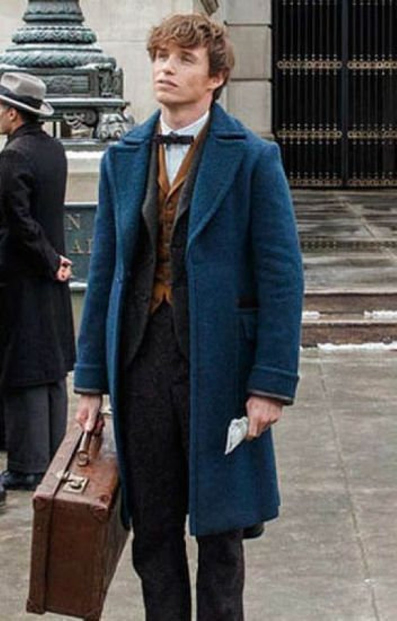 REDUCED 50 OFF Newt Scamander Blue Great Coat. Fantastic Etsy