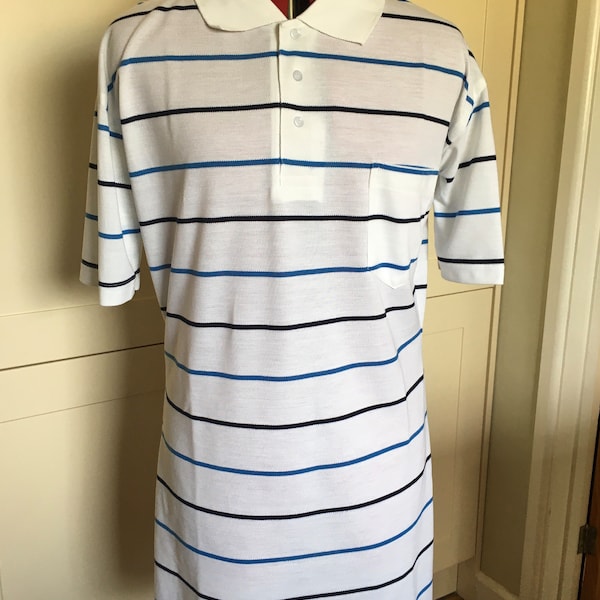 Margot Tenenbaum-Style Striped Polo Dress. Blue Striped Tennis Dress.