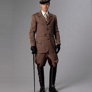 Custom Order Men&#39;s Norfolk Suit. Edwardian-Style Men&#39;s suit. Historic Costume. Military Suit. Riding Jacket and Jodphurs.