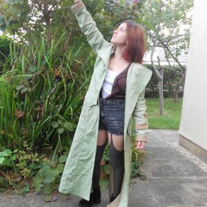 Alice 'Resident Evil' Trenchcoat. Linen and Suede Cosplay Duster Coat. image 2