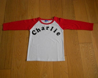IN STOCK Charlie and Lola Inspired Baseball Top: Personalized Raglan Sleeve Shirt