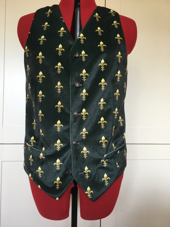 Sirius Black Waistcoat. Black Velvet With Gold Motif. Etsy Canada