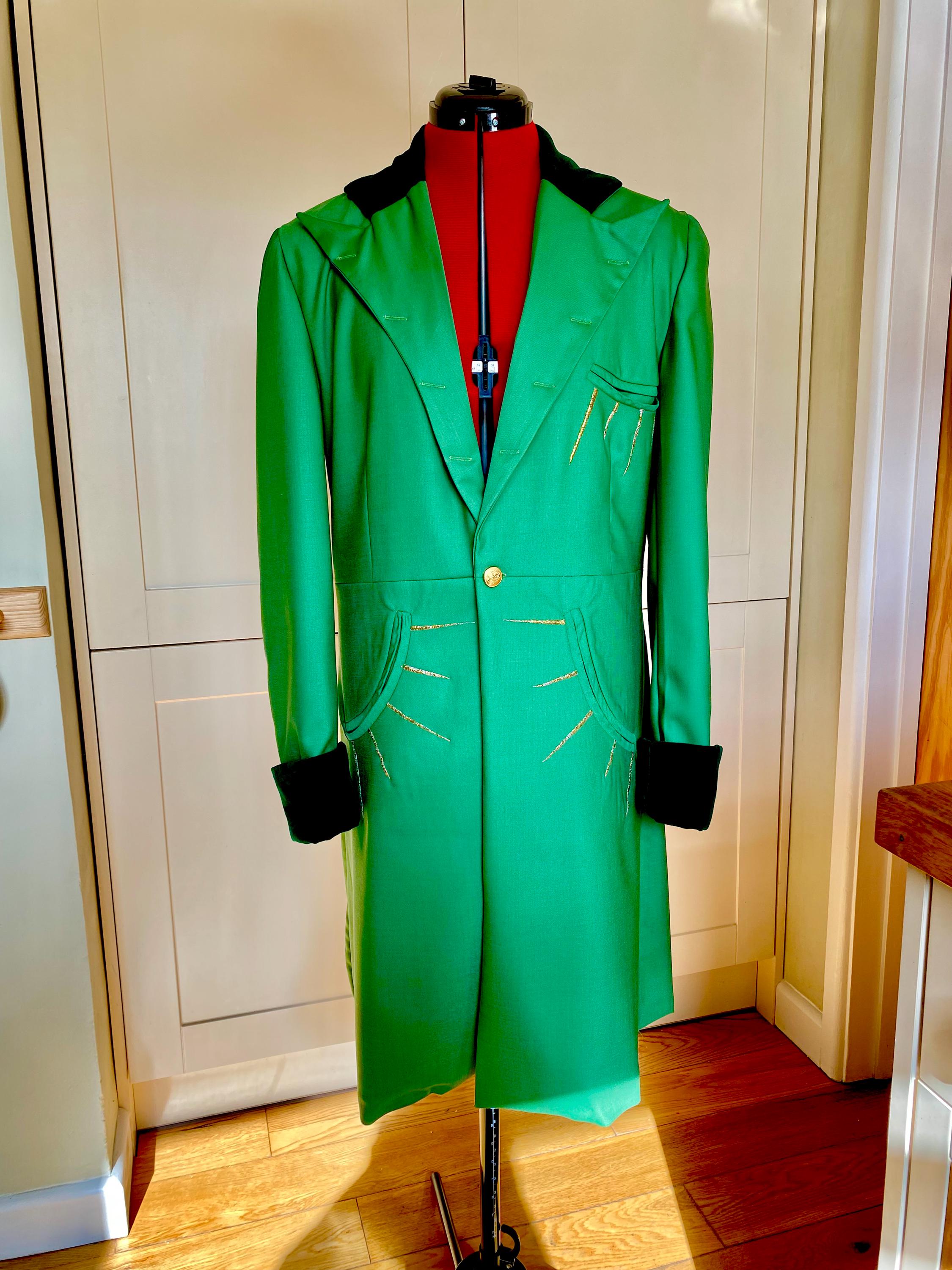 Wizard of Oz Emerald Green Wool Frockcoat. - Etsy