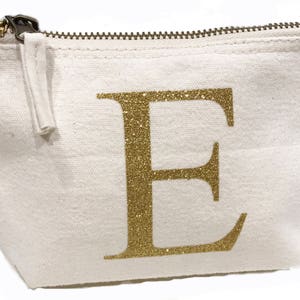 Personalisierte Glitter Brief Beutel Make-up Zubehör Tasche