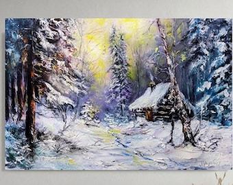 油絵 油彩 絵画 【森の冬】 油絵 絵画 【森の冬】 絵画 HR 通販 16987848｜Creema(クリーマ)