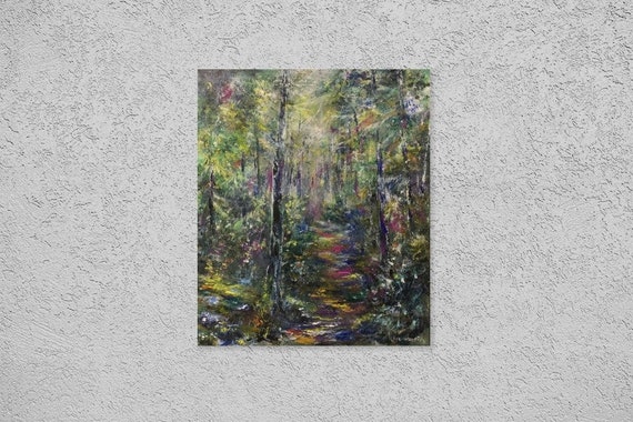 Mysteriously Forest Wall Art Original Oil Fantasy Painting Etsy Mysteriously Forest Wall Art Original Oil Fantasy Painting Etsy