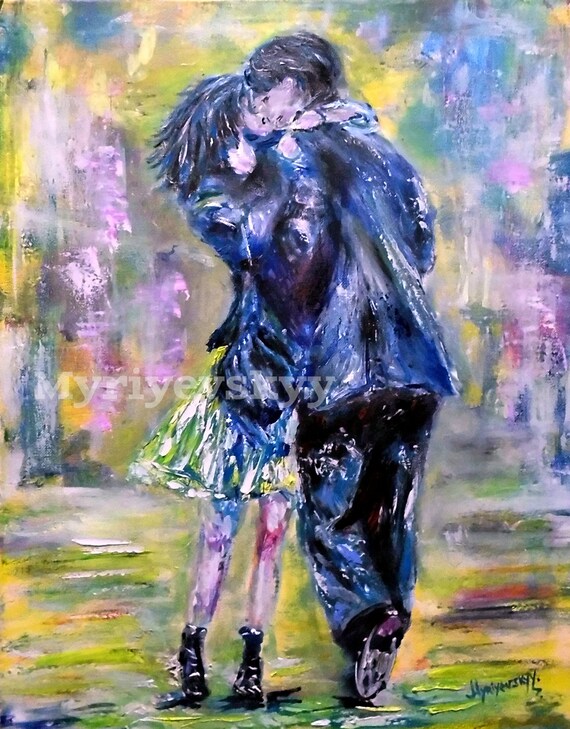 Original Love Couple Painting Cute Couple Inspired Romantic Etsy India