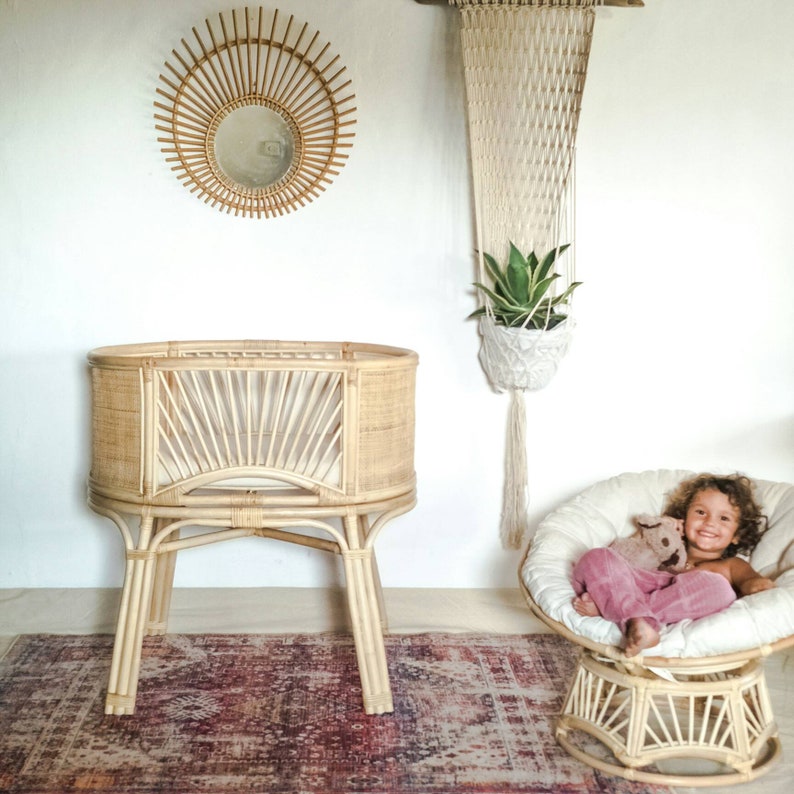 Rattan kids chair armchair toddler chair reading chair lounge | Etsy