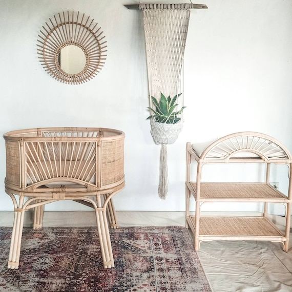 rattan baby change table