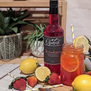Strawberry Lemonade. Using Opario Strawberry Syrup. Opario Gourmet Drink Syrups