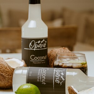 Coconut Italian Syrup with Coconuts and lime