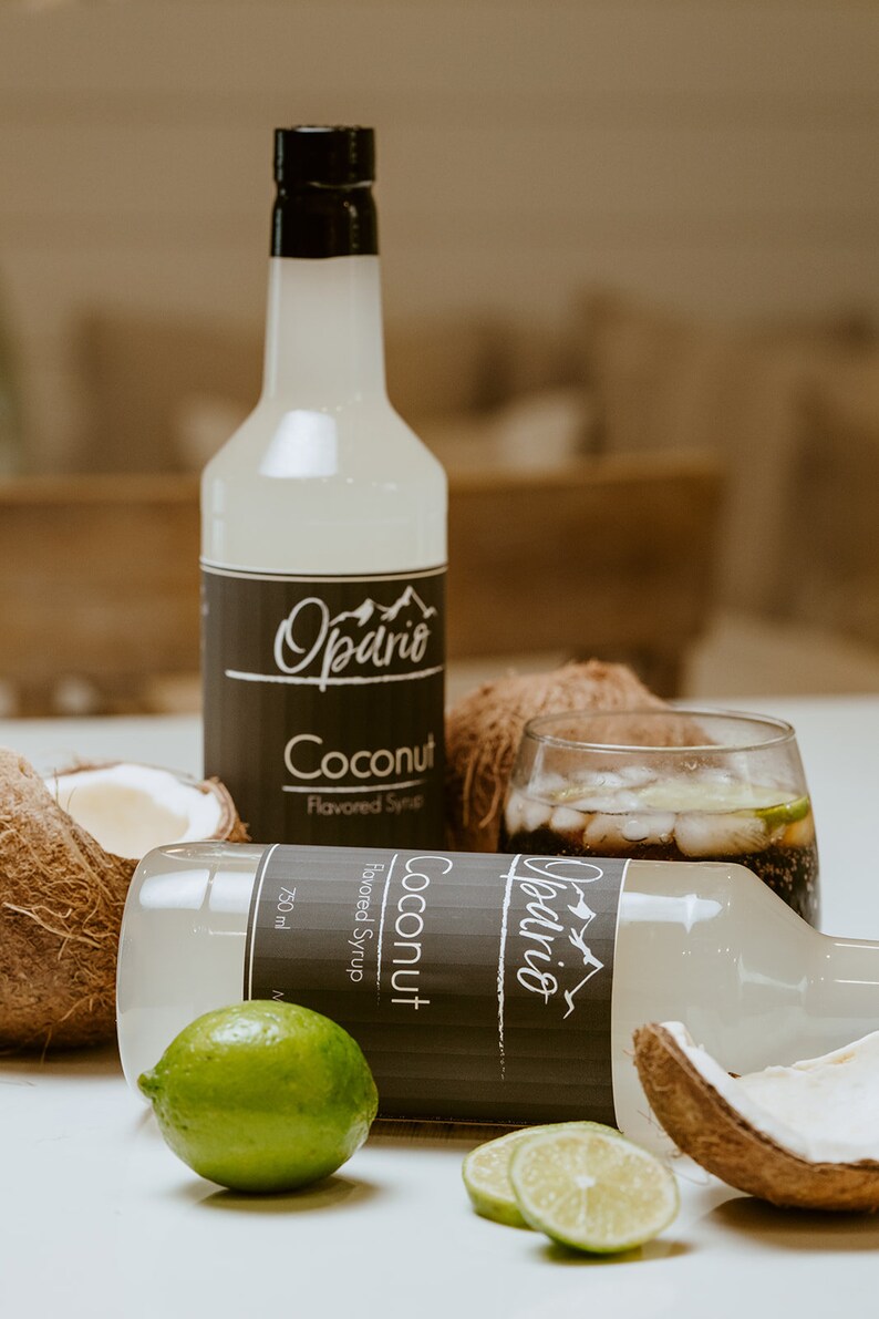 Coconut Italian Syrup with Coconuts and lime