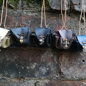 Small Medicine pouch, leather pouch, crystal pouch, mojo pouch