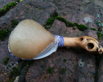 Shamanic Rattle, Ancestors Rattle, Shaman rattle, Deer Hide Rattle, Medicine rattle, ceremonial rattle, shaker, healing tool, sacred rattle